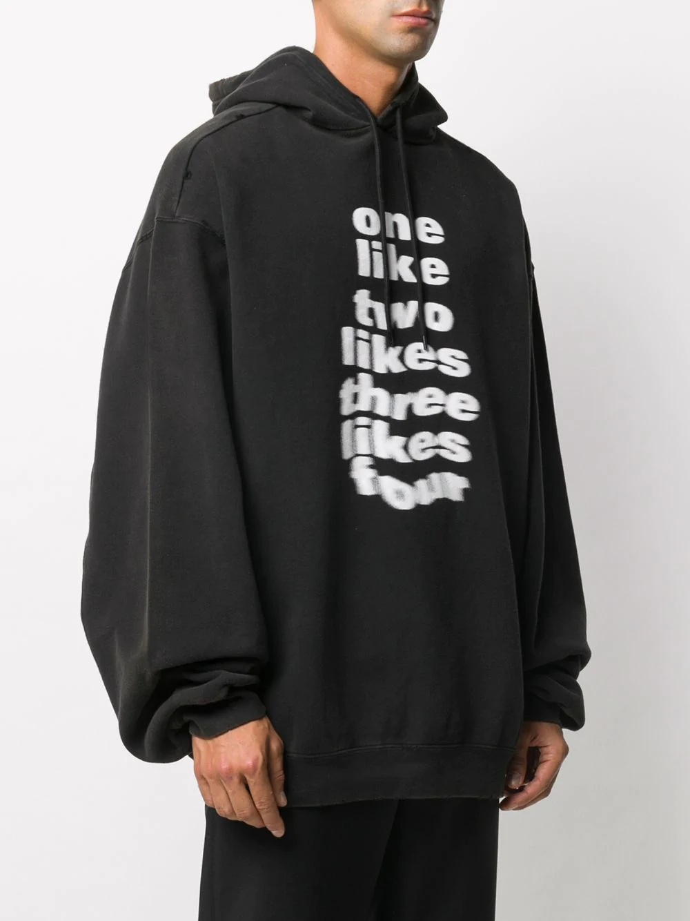 slogan-print hoodie - 3