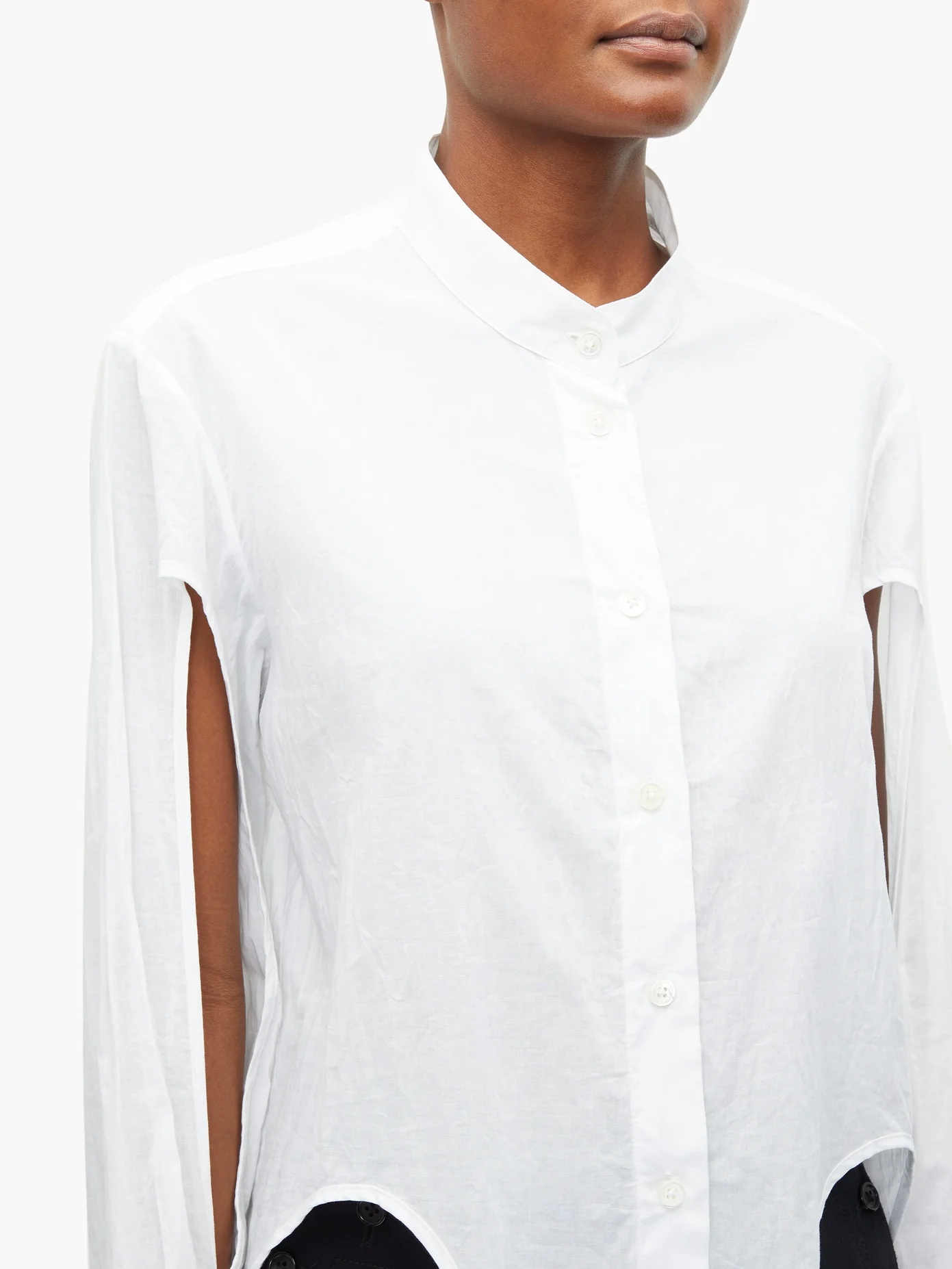 Cutout poplin shirt - 3