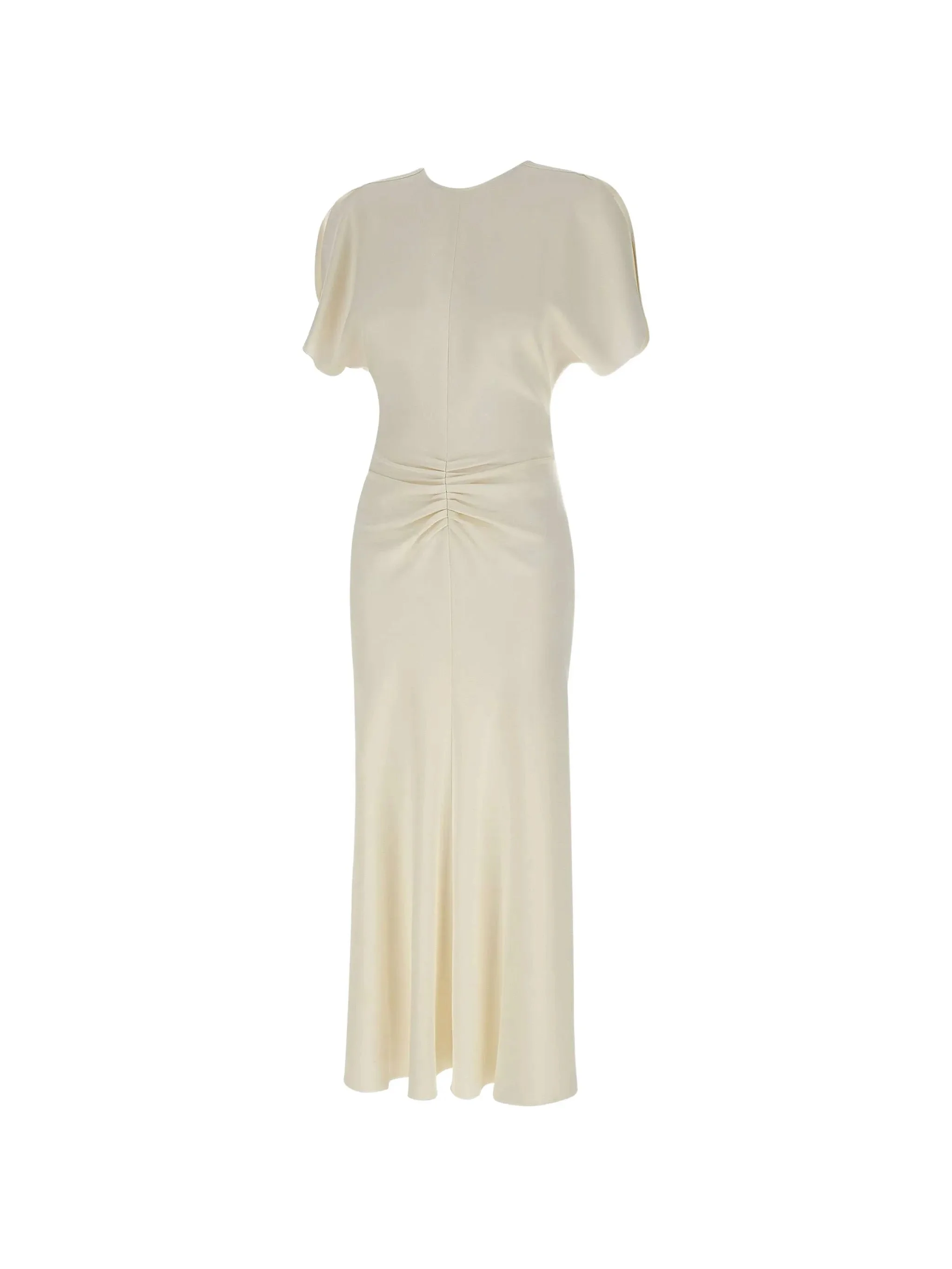 Victoria Beckham Bela Pleated V-back Dress - 1