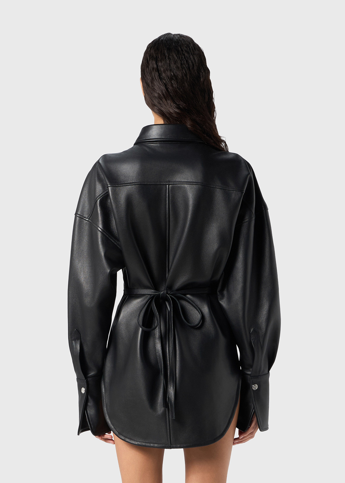 LEATHER SHIRT WITH BELT - 4