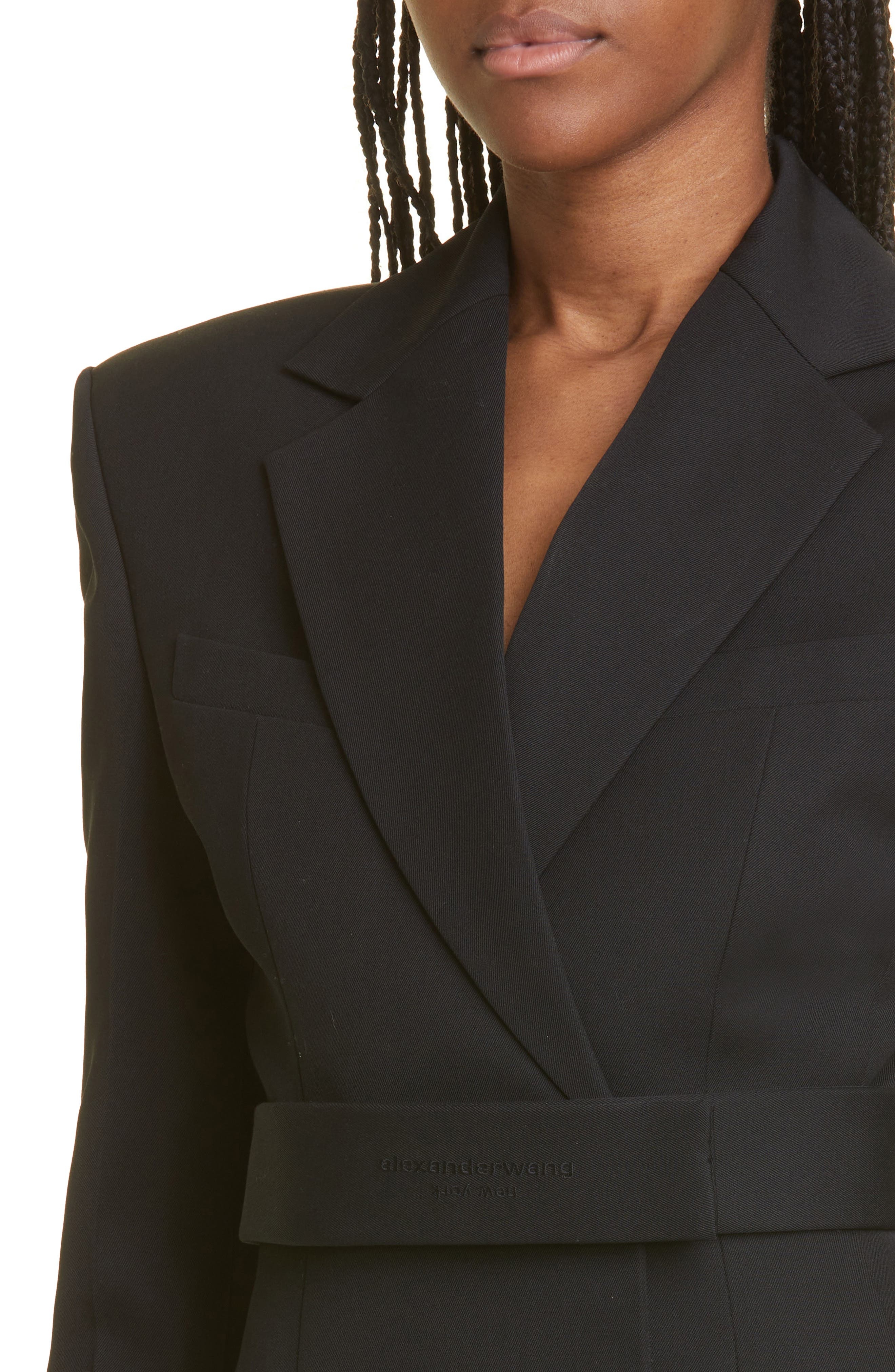 Dry Wool Twill Blazer Dress - 4