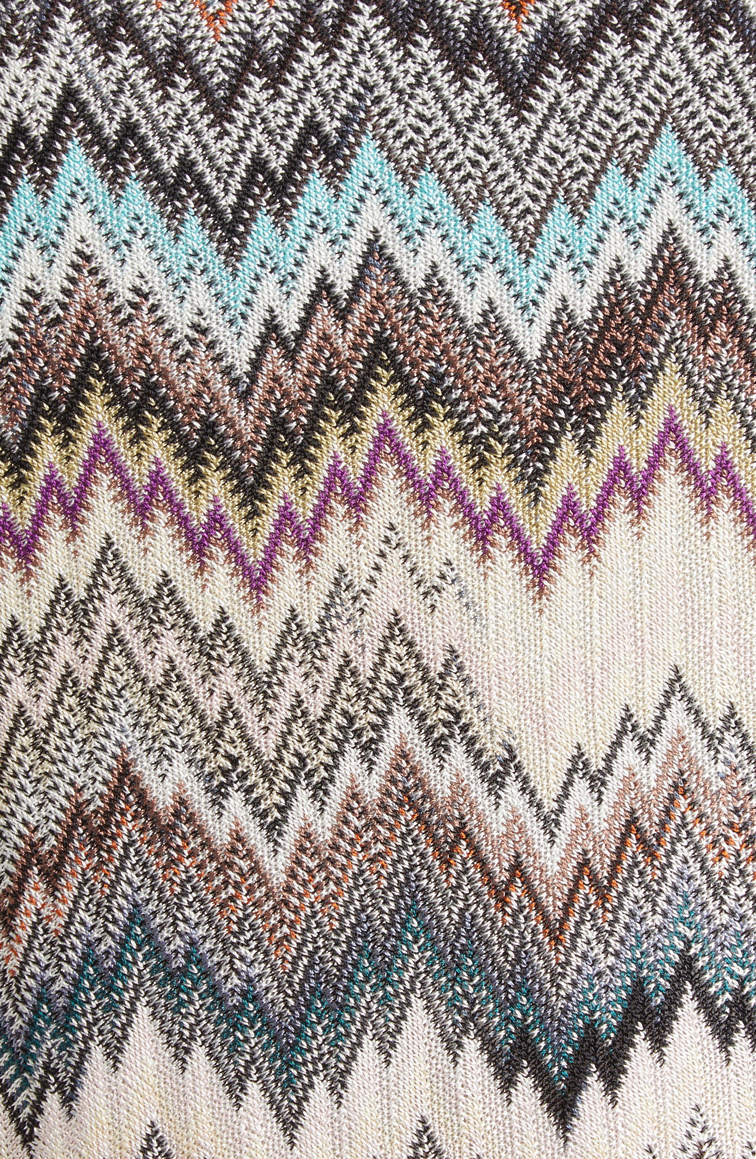 Missoni Zigzag Stripe Sleeveless Knit Minidress in Multi Wht Blue Brown at Nordstrom - 6