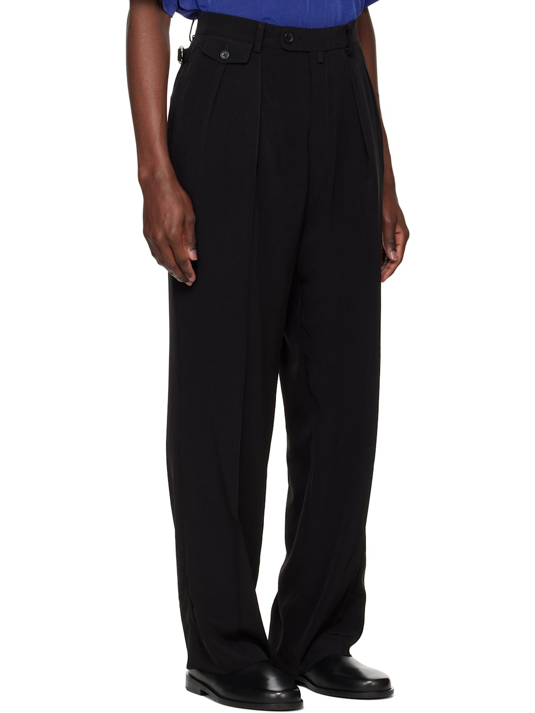 Black Wide Trousers - 2