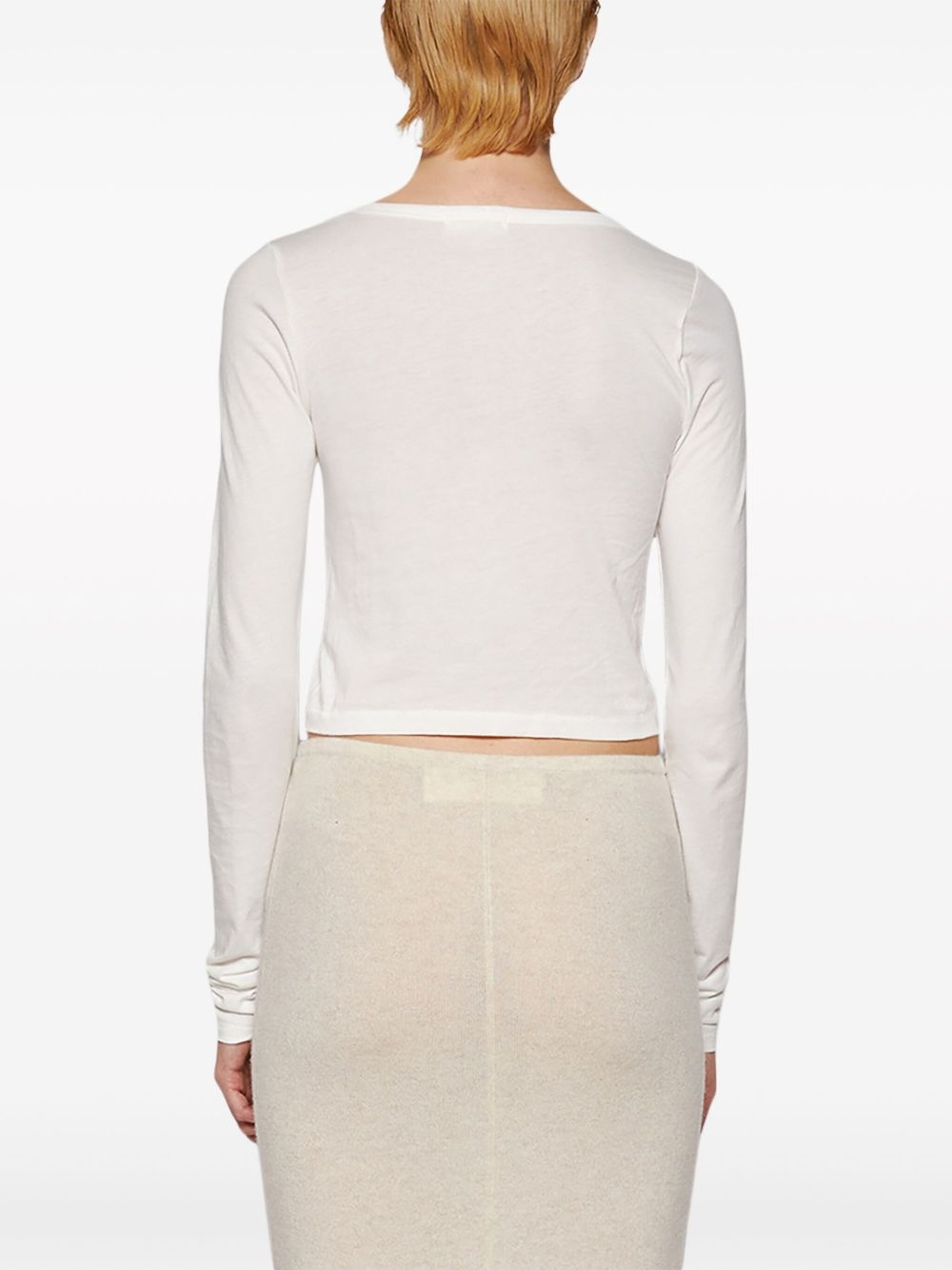 round-neck long-sleeved top - 4