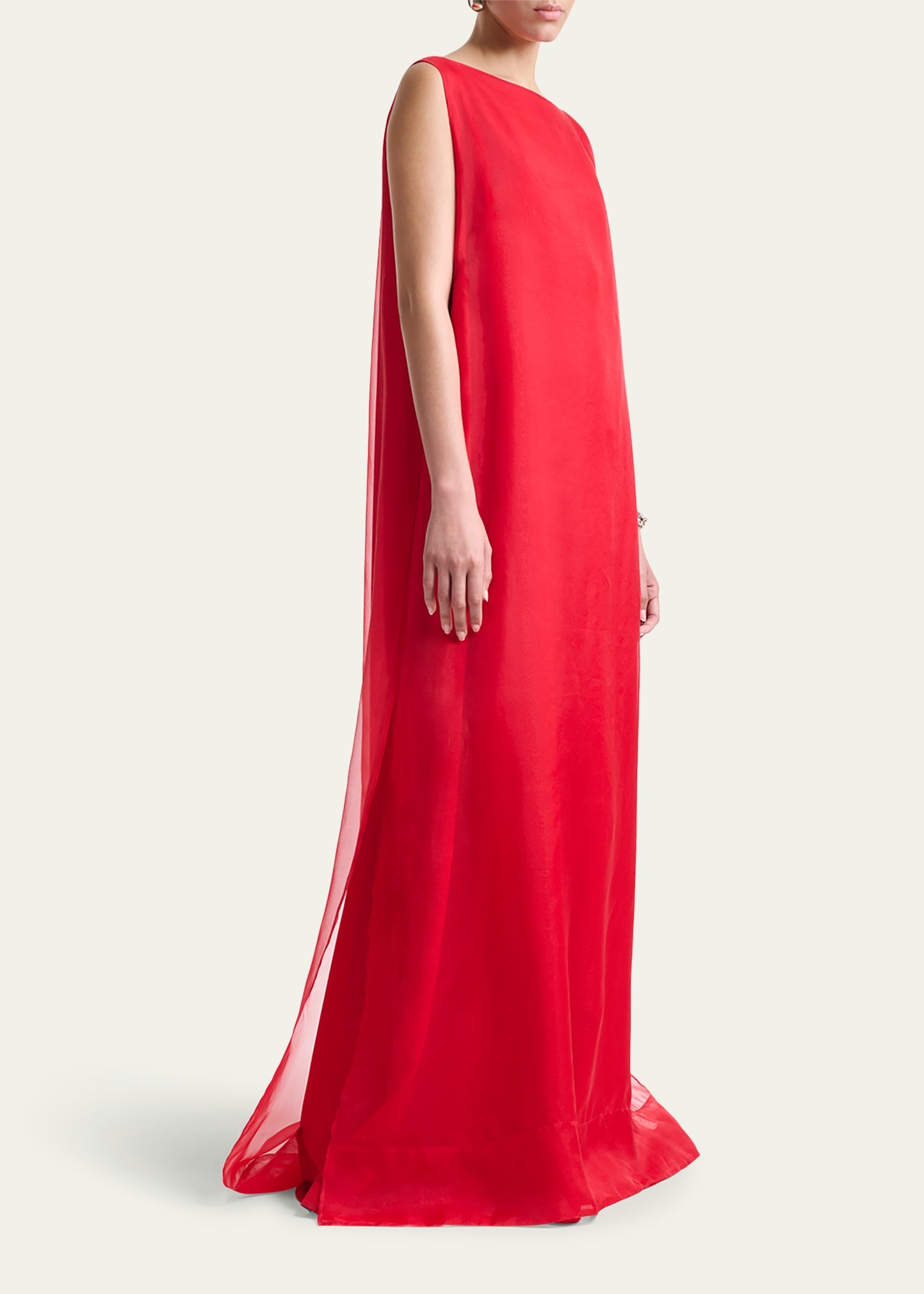 Jools Layered Silk Maxi Shift Dress - 4