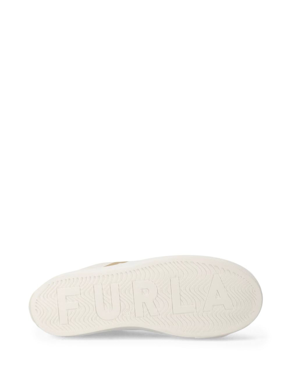 loog-print leather sneakers - 4