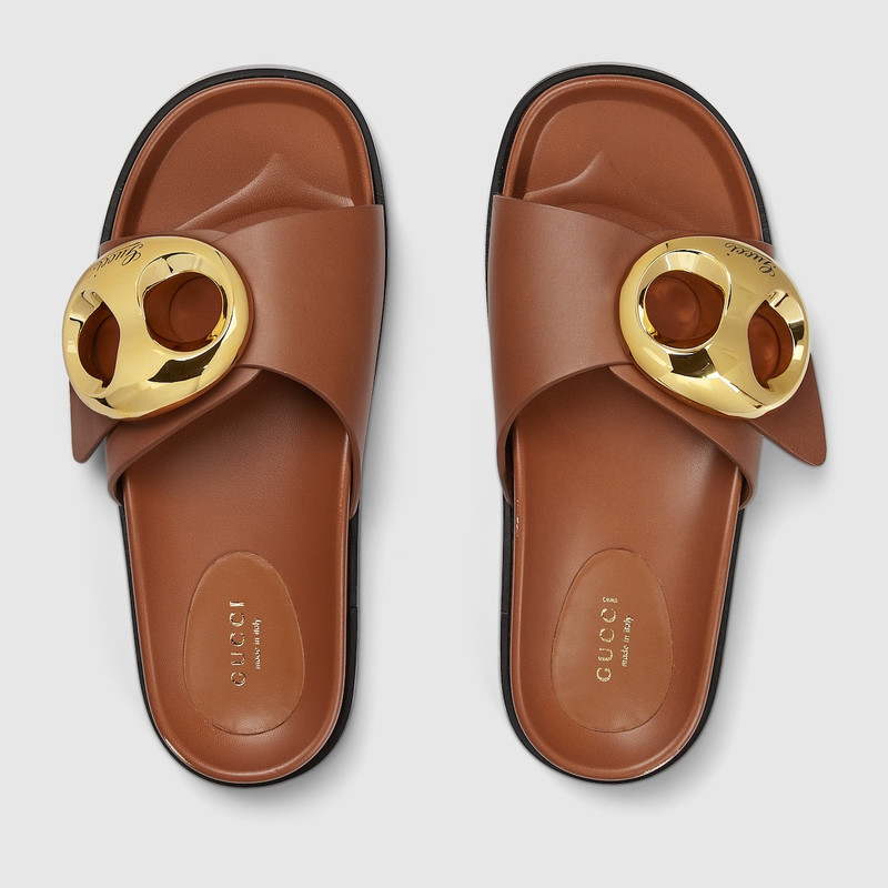 Women's Gucci Marina chain slide sandal 5