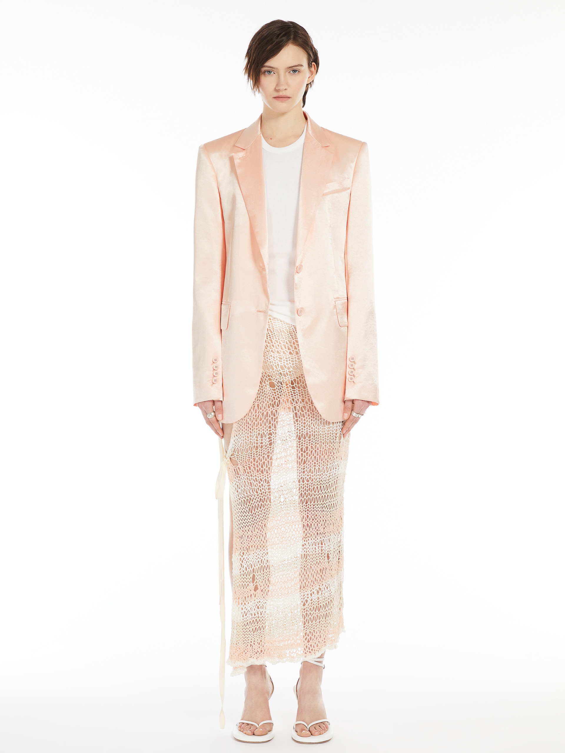VOLANTE Washed satin blazer - 2