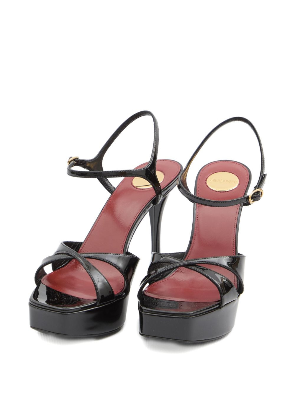 Saint Laurent Women Debbie Patent Leather Sandals - 4