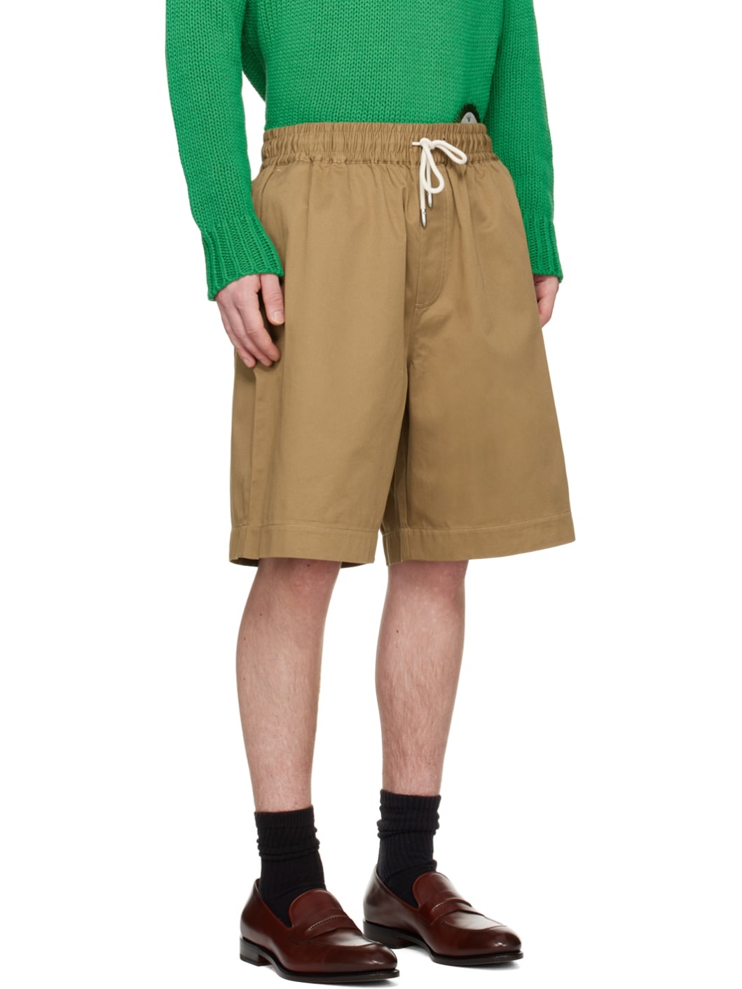 Khaki Oversized Shorts - 2