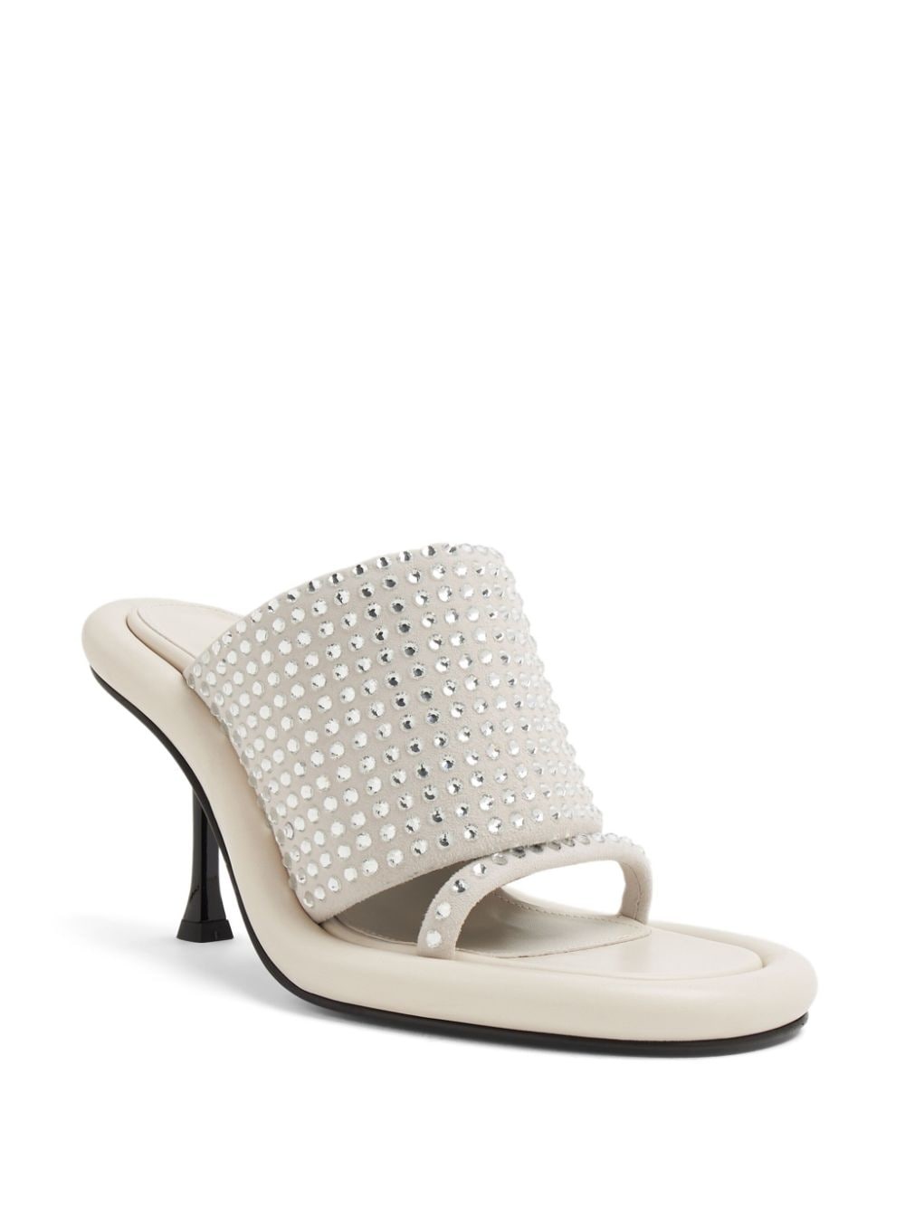 Bumper Tube crystal-embellished leather mules - 4