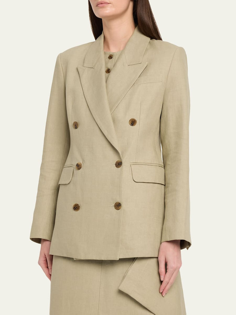 Estelle Double-Breasted Blazer in Linen 4