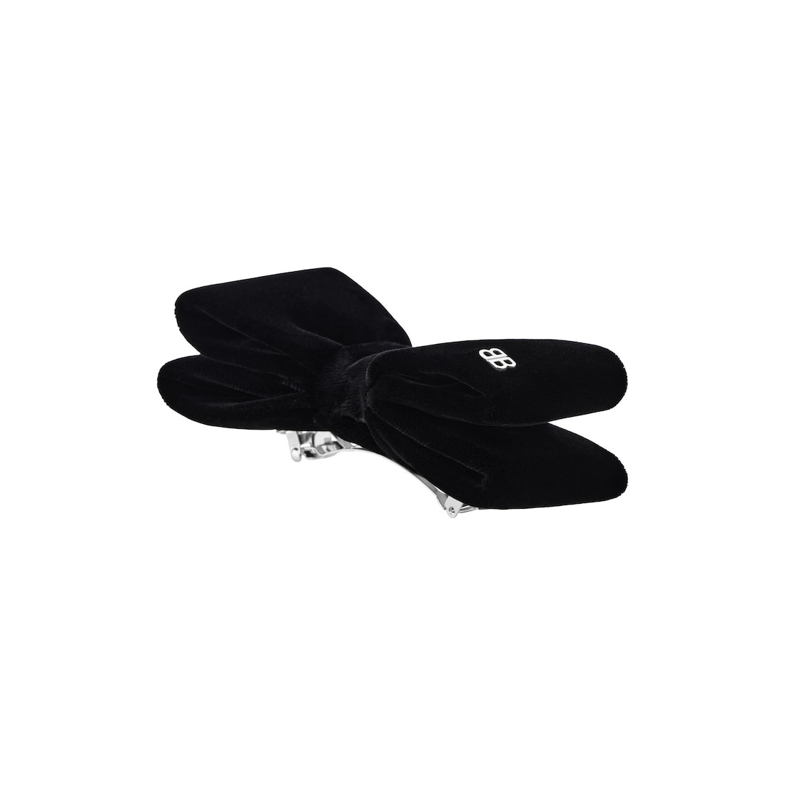 Women's Holli Hair Bow in Black/shiny Silver - 2