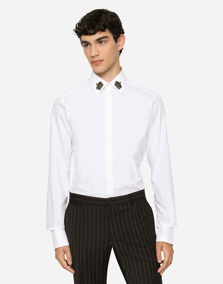 Cotton gold-fit shirt with crown patches - 4