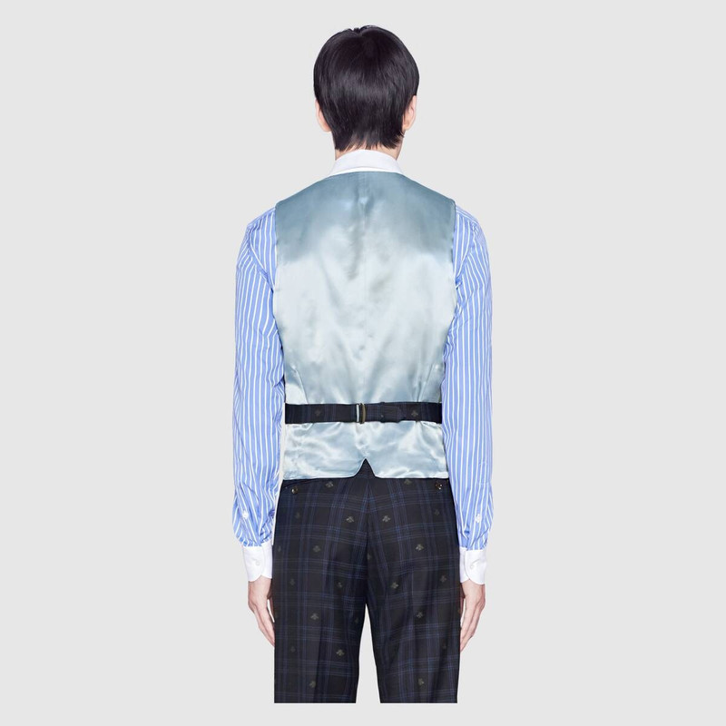 Bee check formal vest 4
