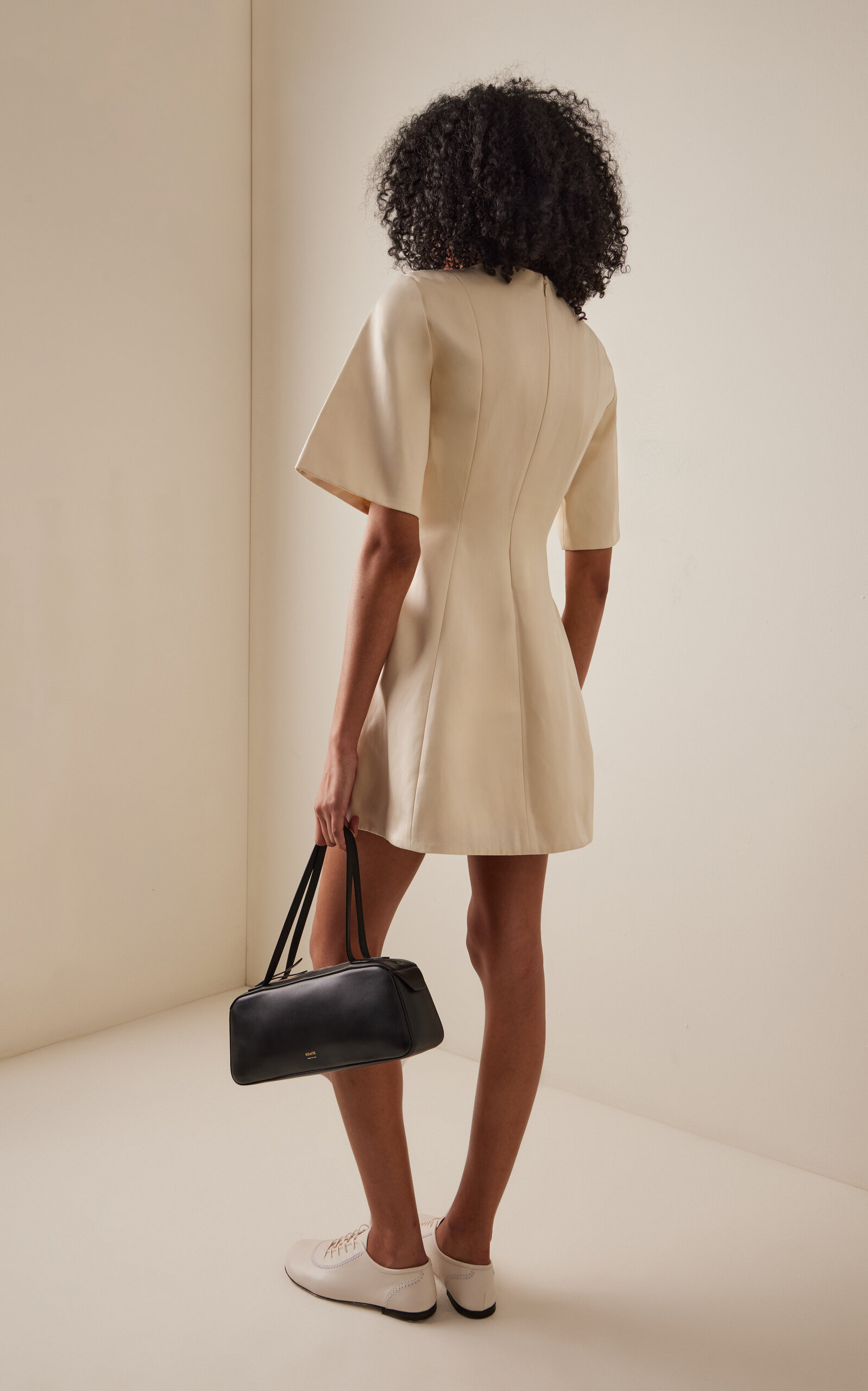 Josephine Cotton-Blend Mini Dress off-white - 4