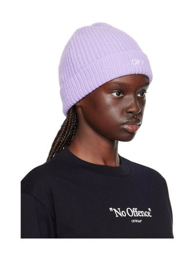 Off-White Purple Classic Beanie outlook