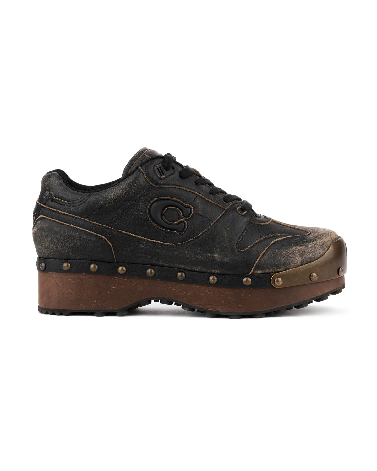 Brain Dead x Coach SoHo Leather Wooden Clog - Black - 1