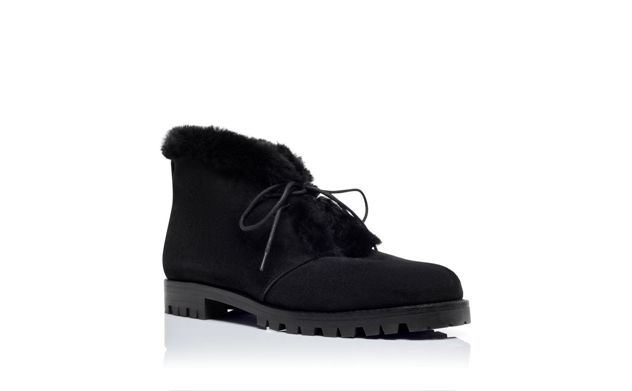 Black Suede Ankle Boots - 3