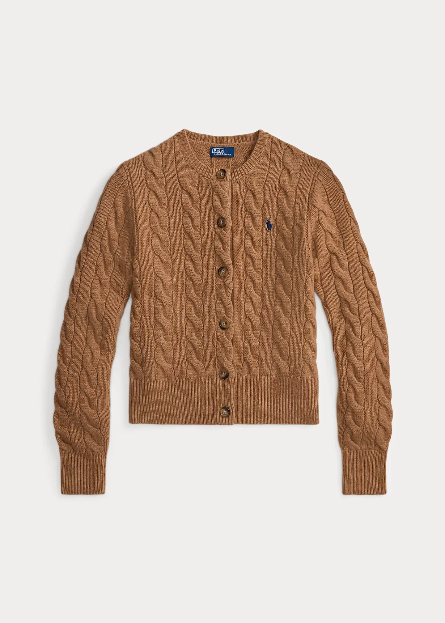 Cable-Knit Wool-Cashmere Cardigan - 1