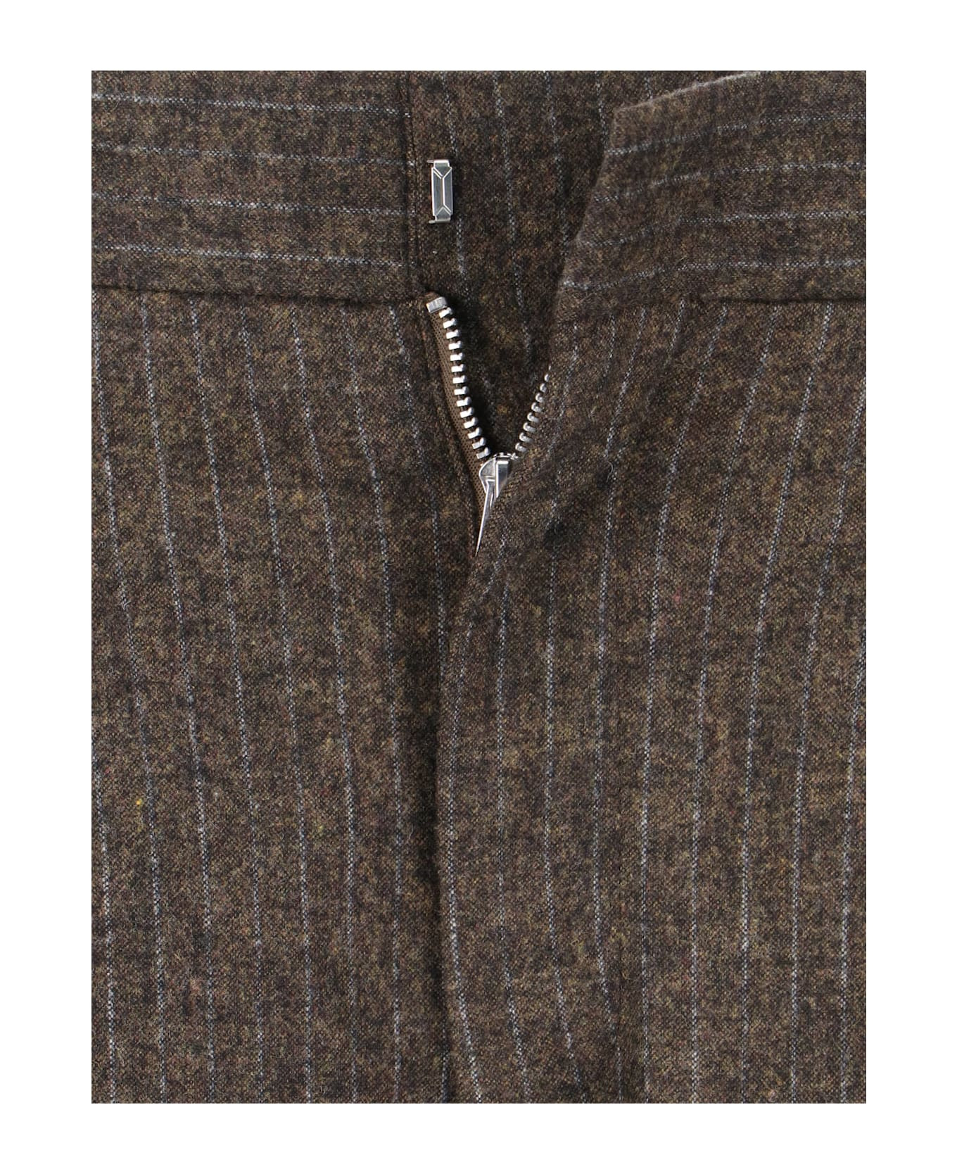 Wool Blend Straight Pants - 5