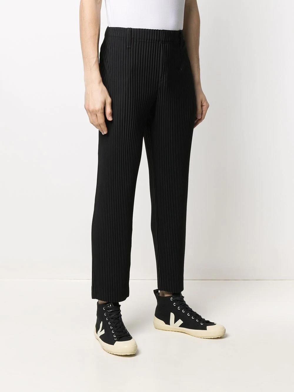 plissé cropped trousers - 3