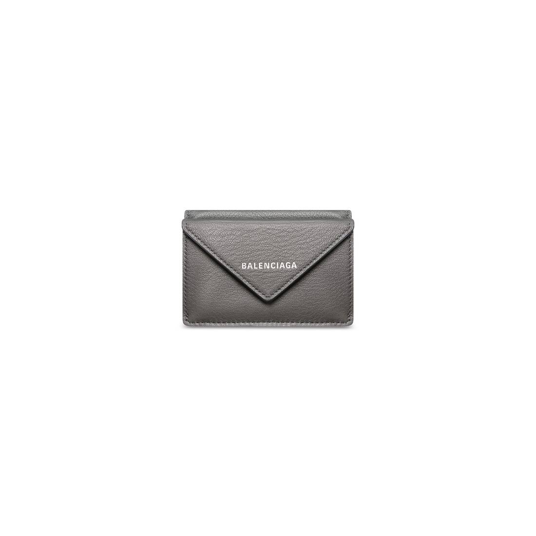 Black Balenciaga Papier Leather Long Wallet