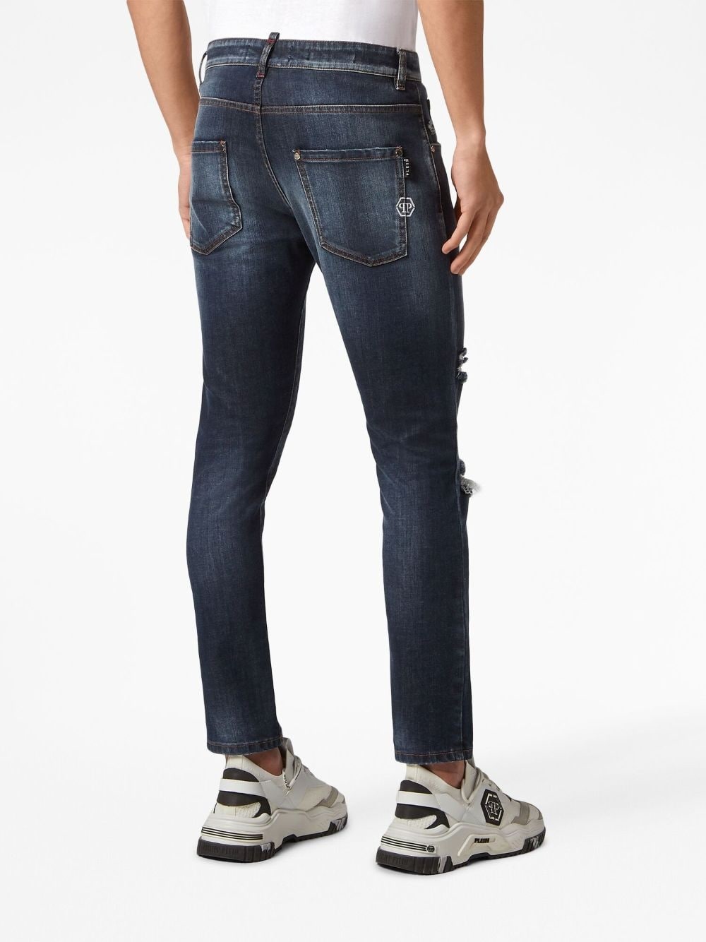 logo-print skinny jeans - 4