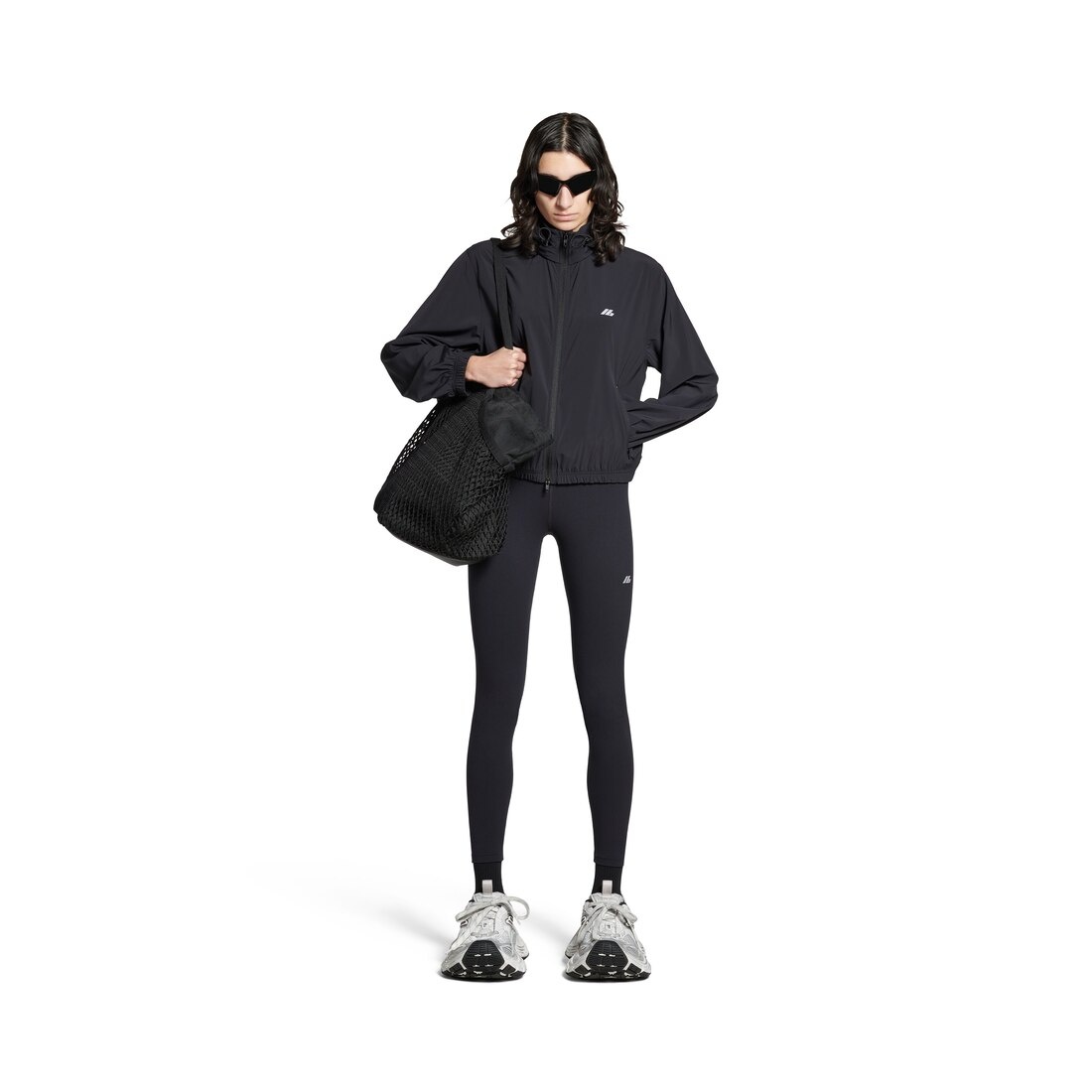 Women's Activewear Shrunk Windbreaker in Black - 2