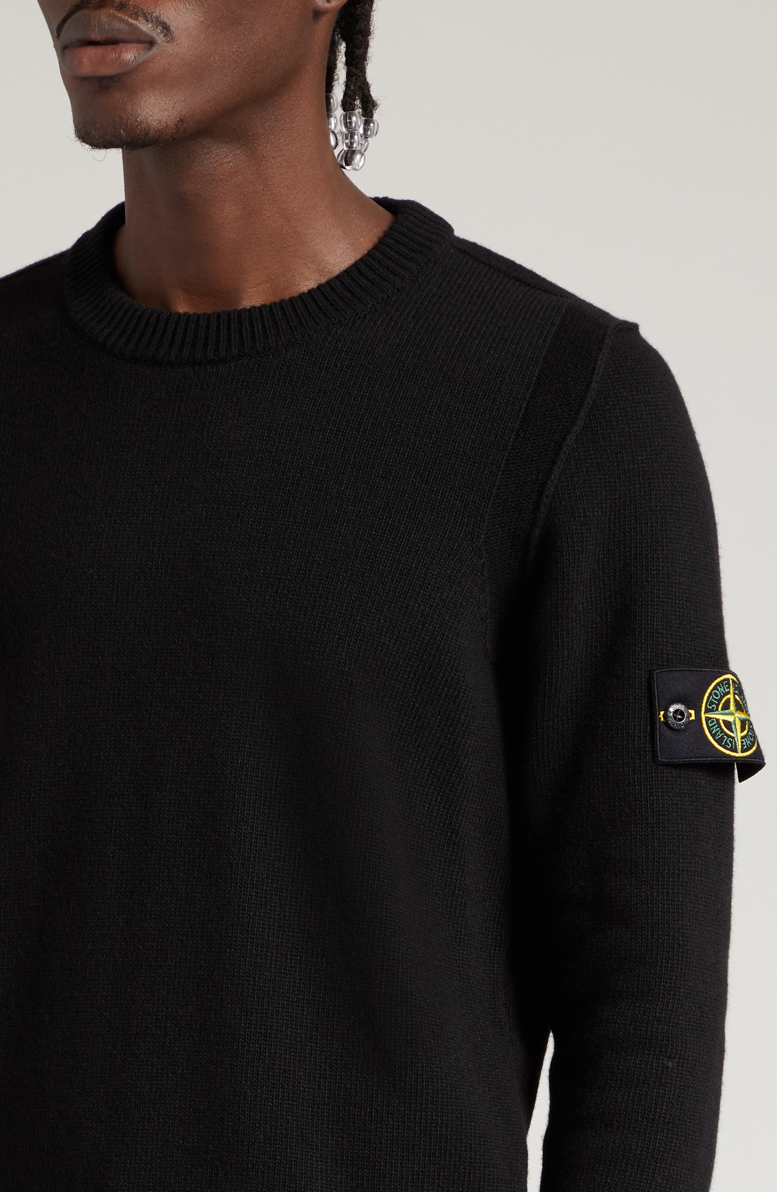 Crewneck Wool Blend Sweater - 4