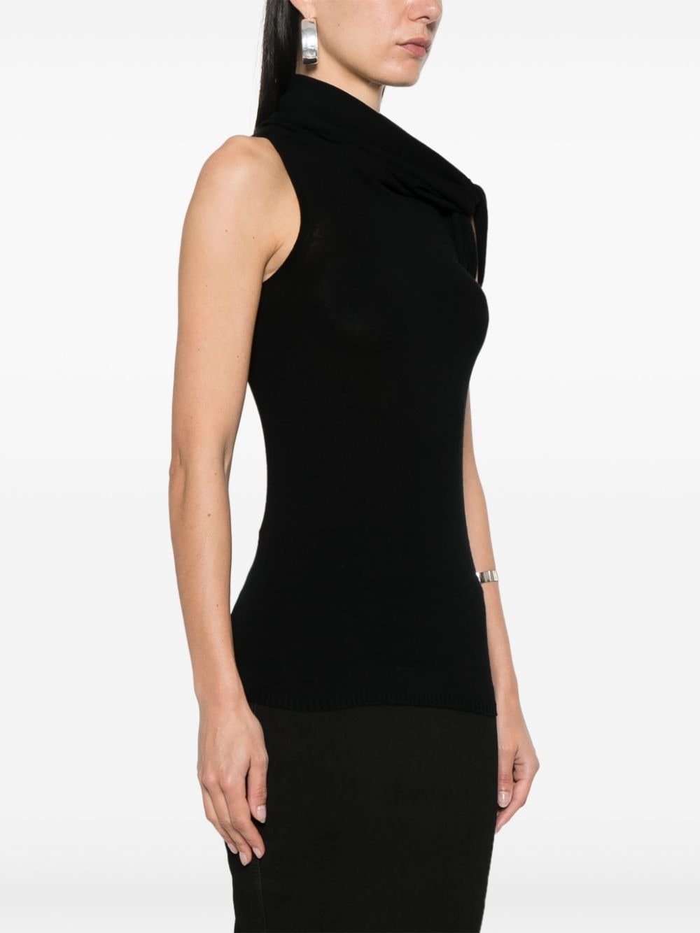 high-neck knitted top - 3