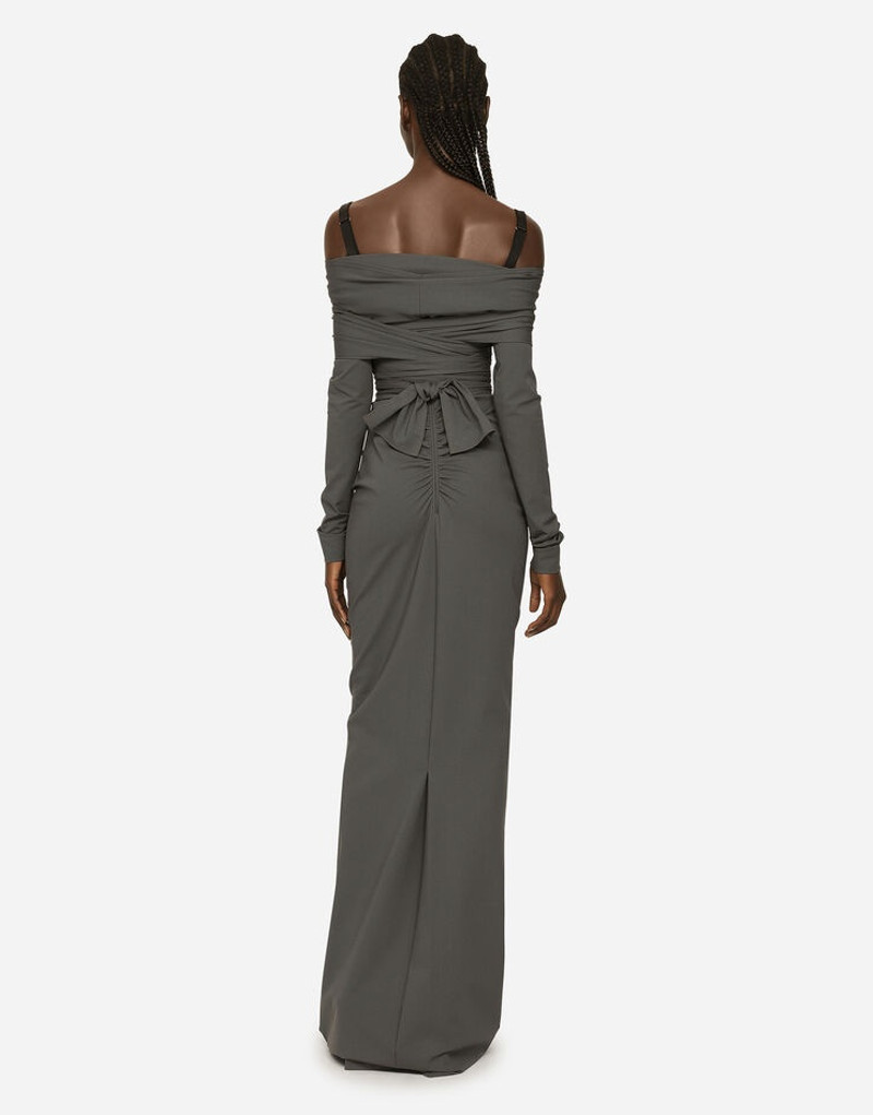 Long stretch jersey Milano rib dress 3
