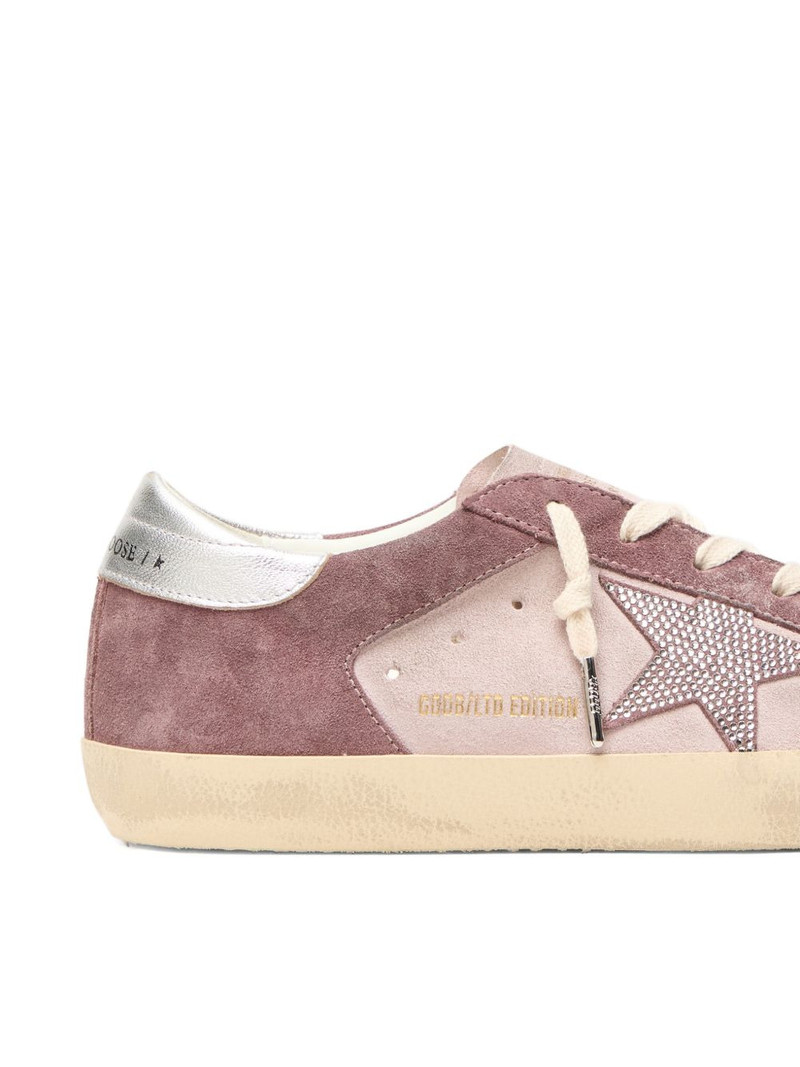Super-star suede crystal glitter sneakers 4