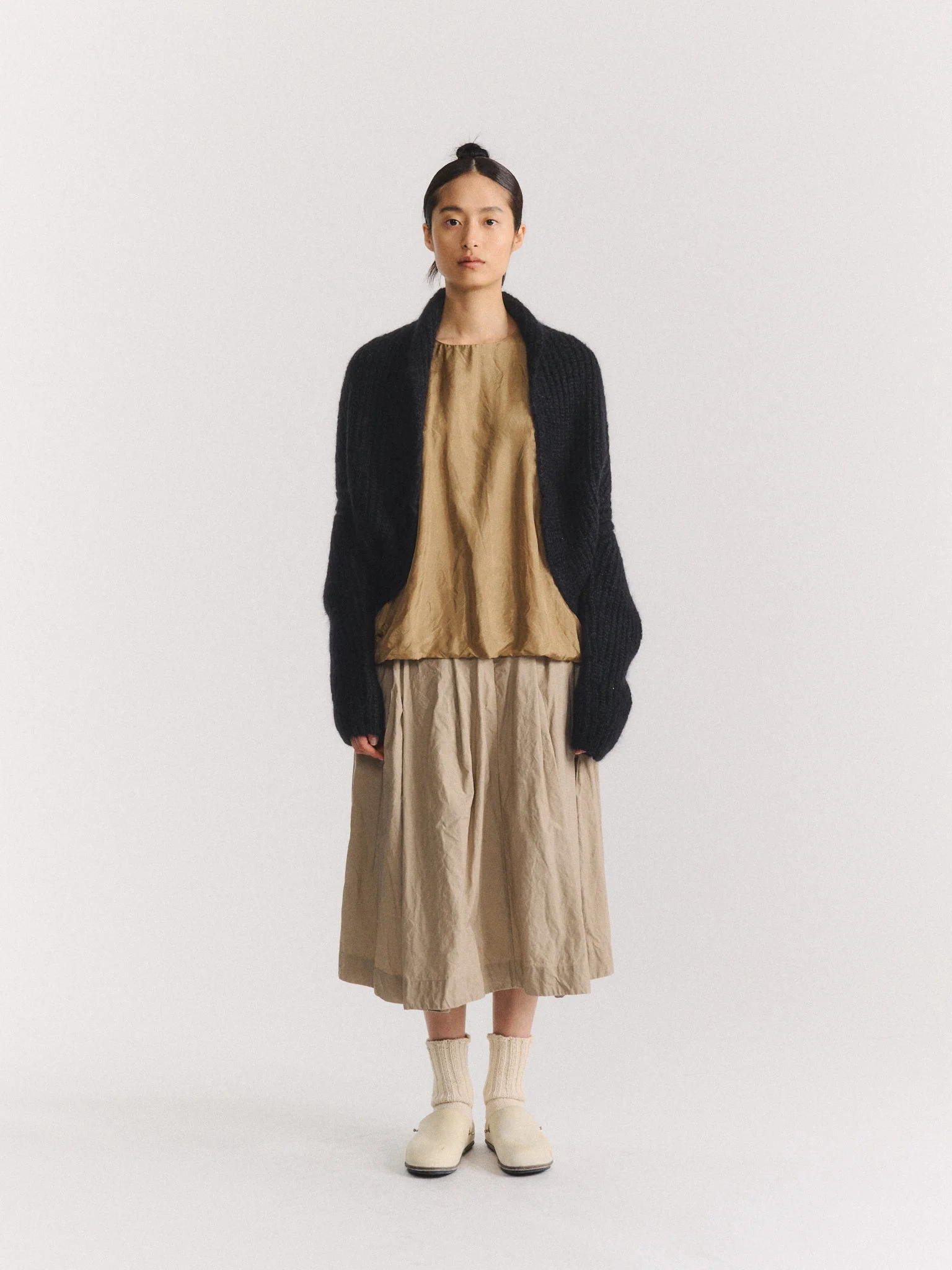 CARDIGAN - MOHWOOL - BLACK - 1