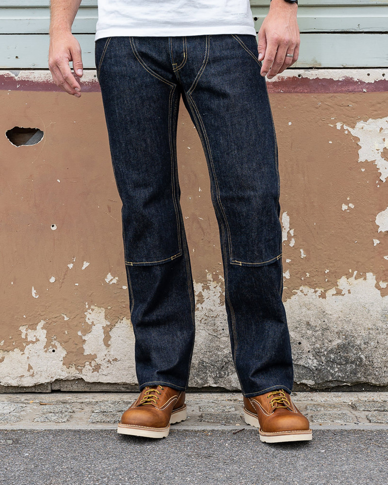 21OZ SELVEDGE DENIM DOUBLE KNEE ENGINEER PANTS - INDIGO 5