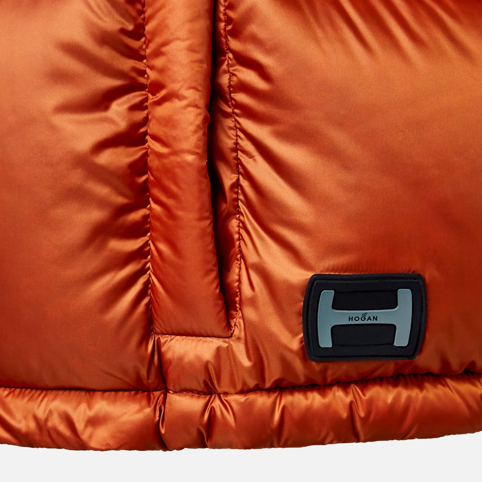 Cropped Down Gilet Orange - 7