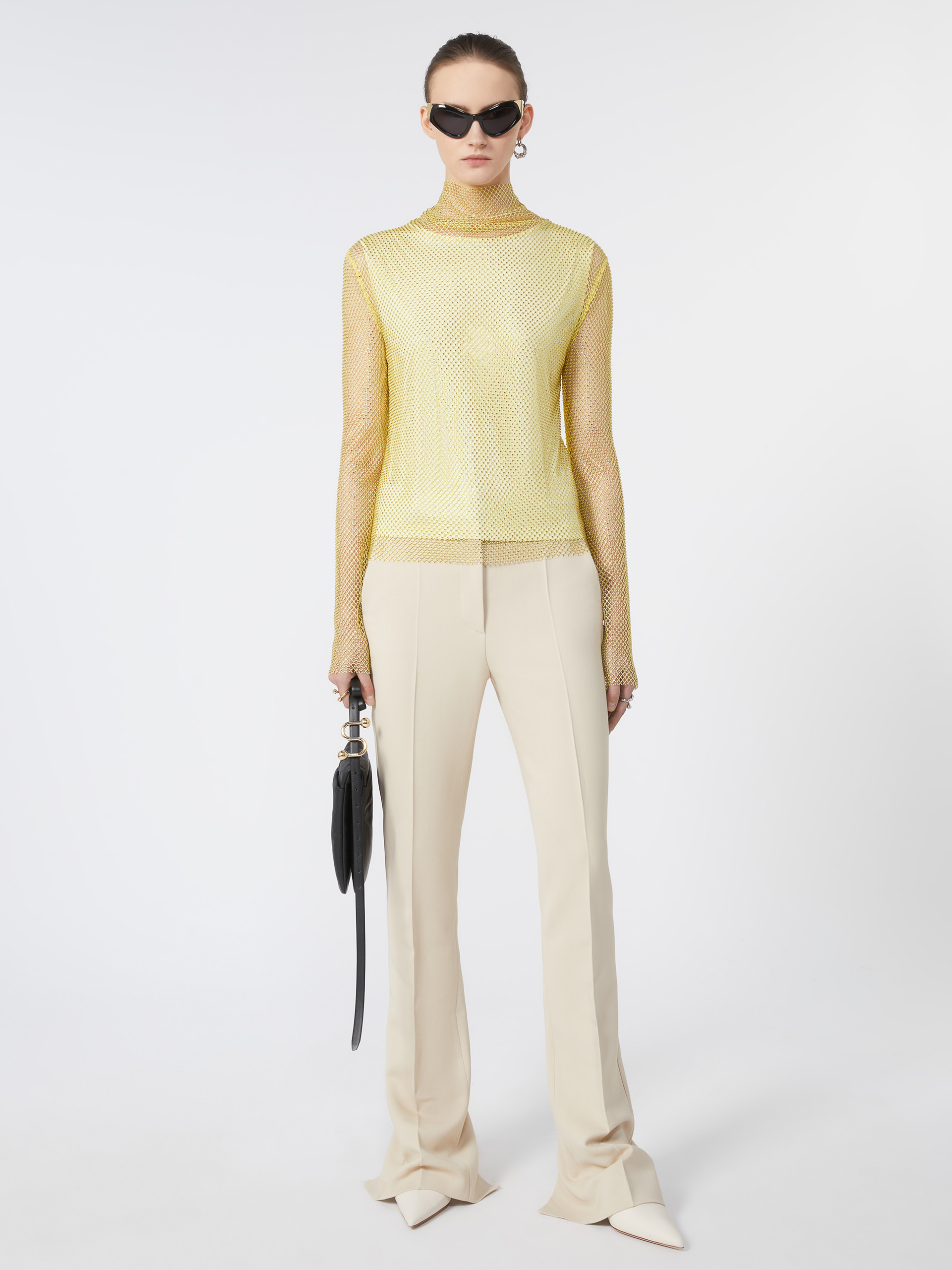 GERARDA Mesh T-shirt with rhinestones - 2