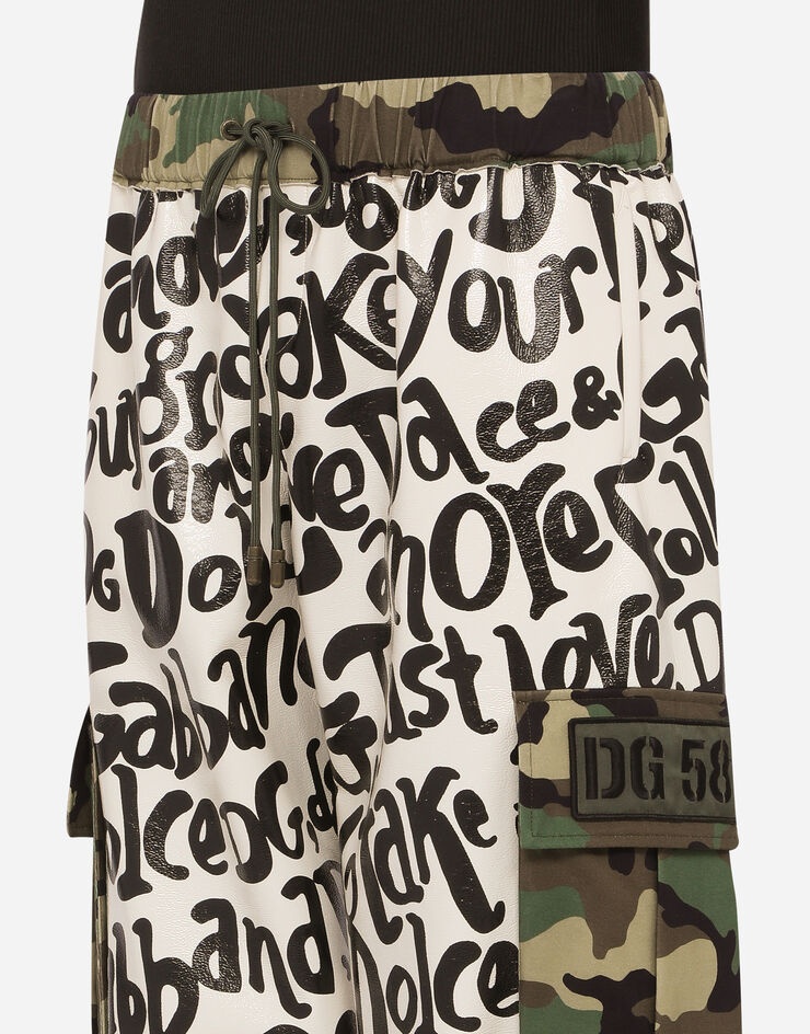 Printed jogging pants with camouflage details - 4