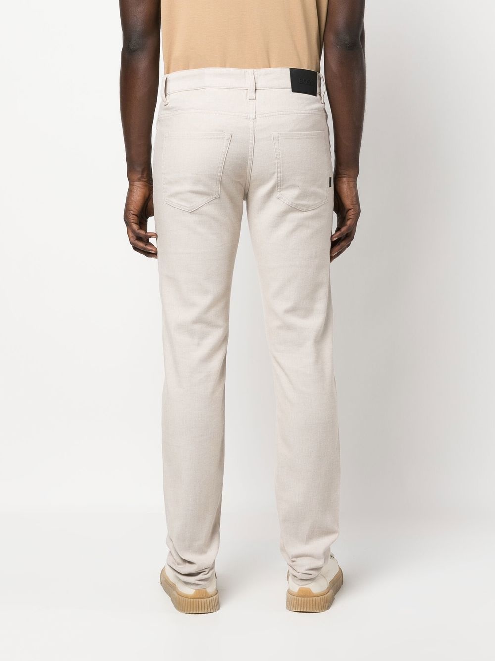 slim-cut chino trousers - 4