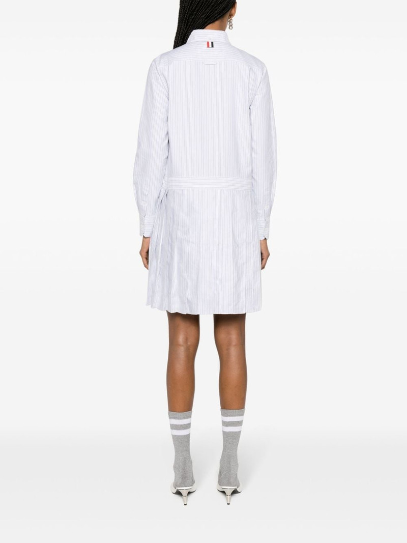 pleated striped shirt dress 4