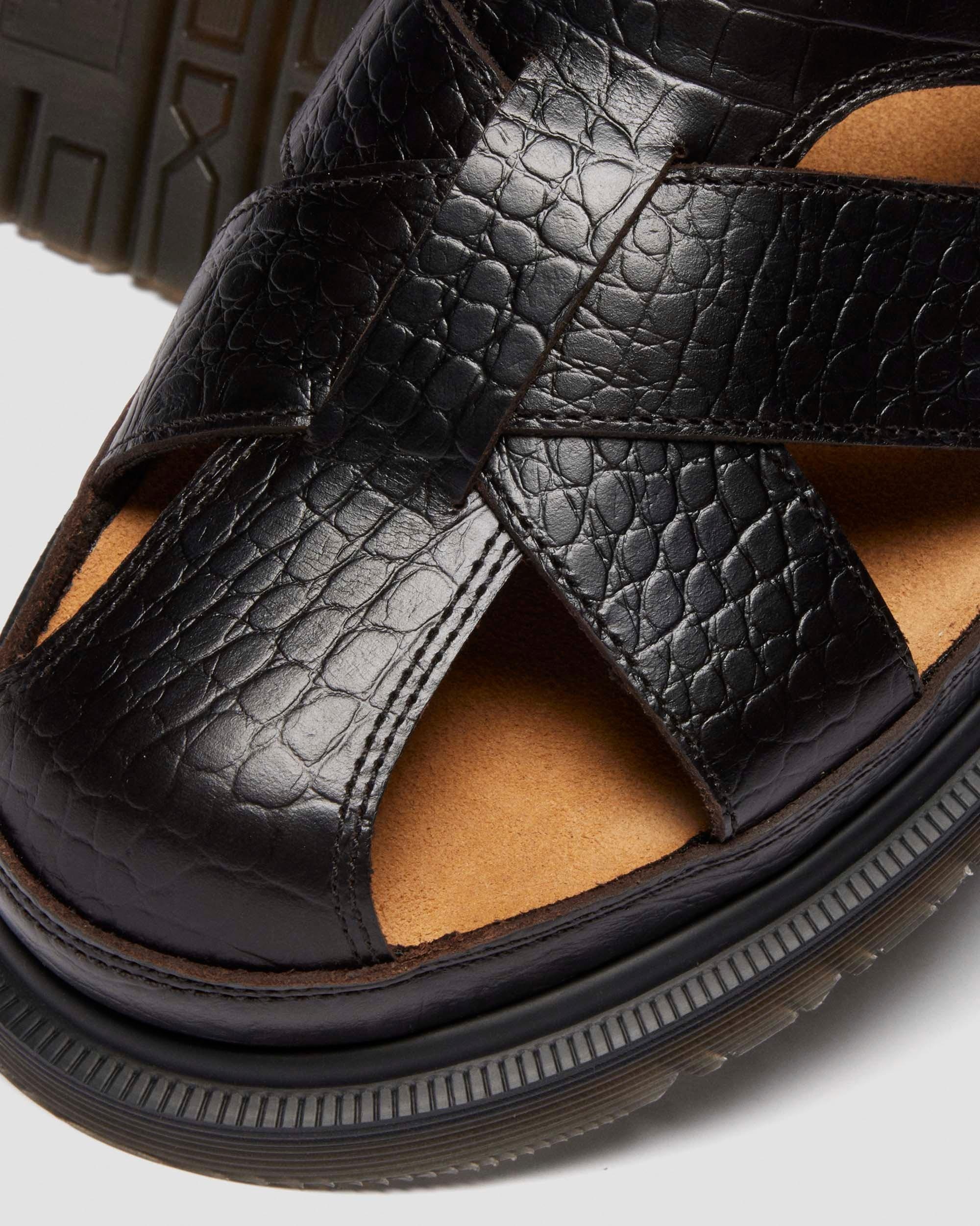 Archive Fisherman Crocodile Analine Leather Sandals - 4