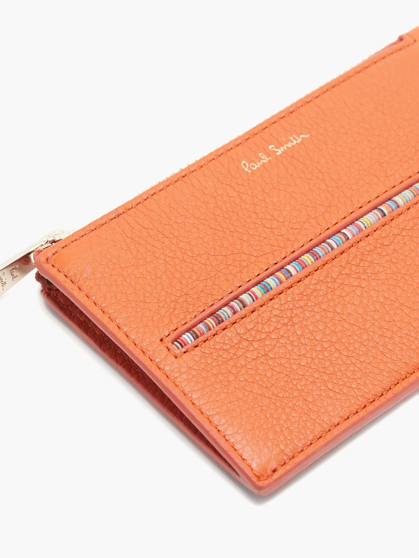 Signature-stripe leather wallet - 2