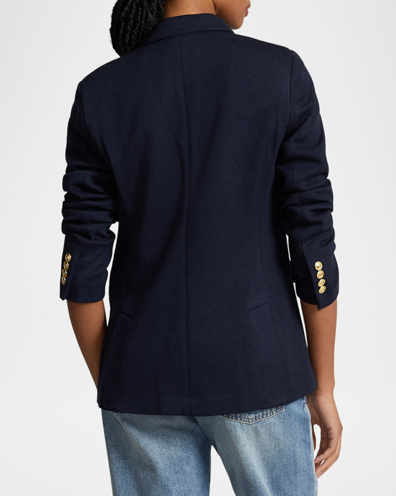Double-Breasted Knit Blazer 4
