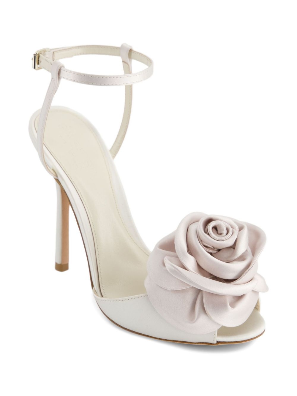 110mm satin rose-embellished sandals - 2