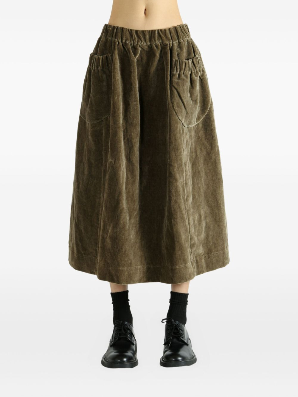 Ghost pocket-detail elastic-waist midi skirt - 2