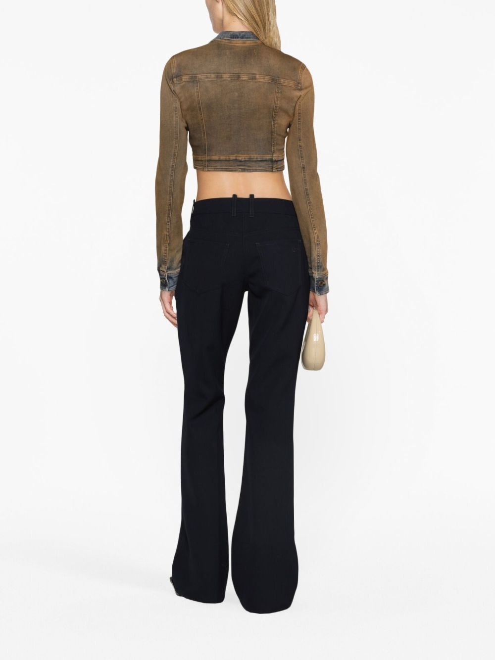 virgin wool flared trousers - 4