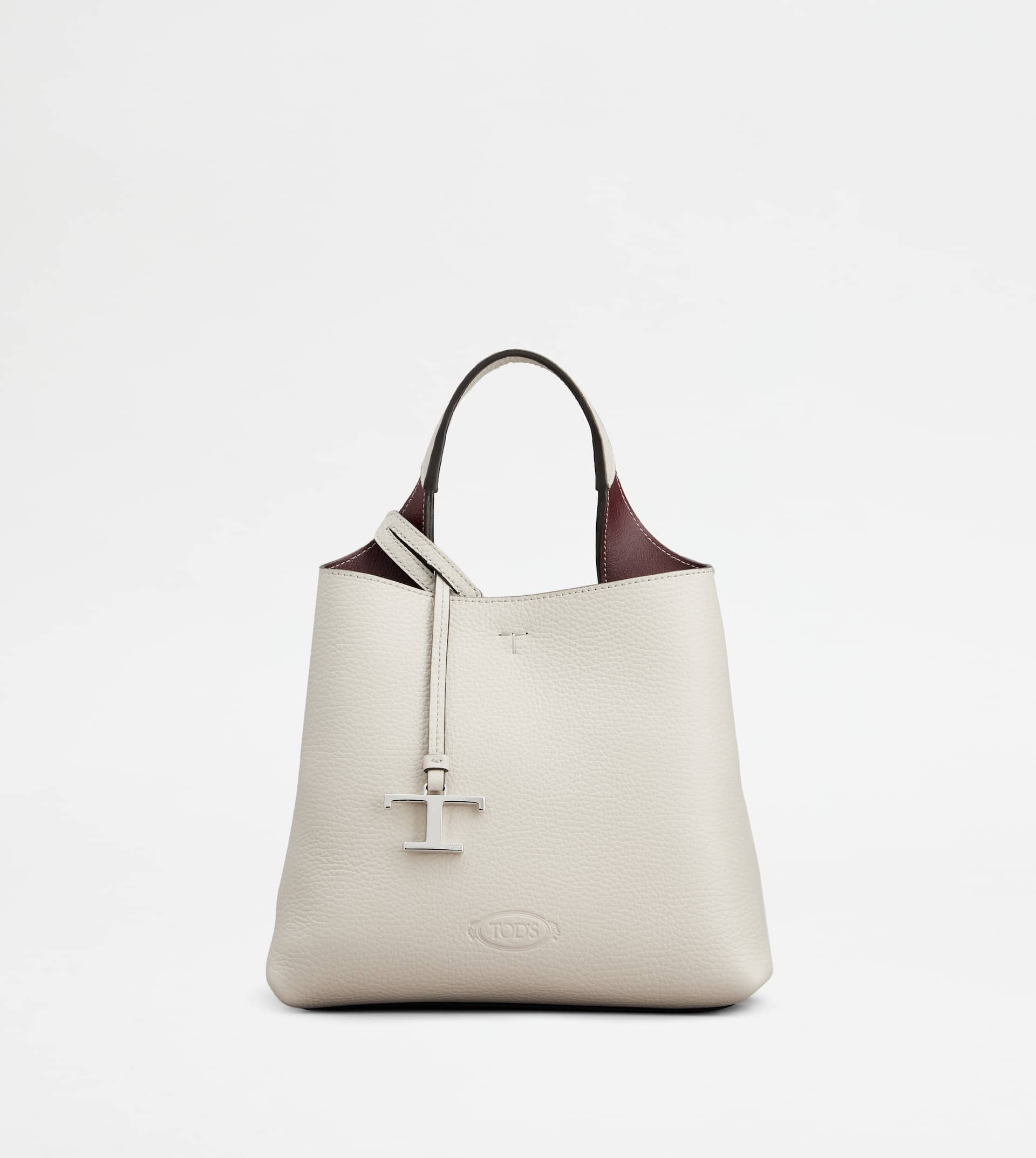 TOD'S BAG IN LEATHER MINI - GREY - 1