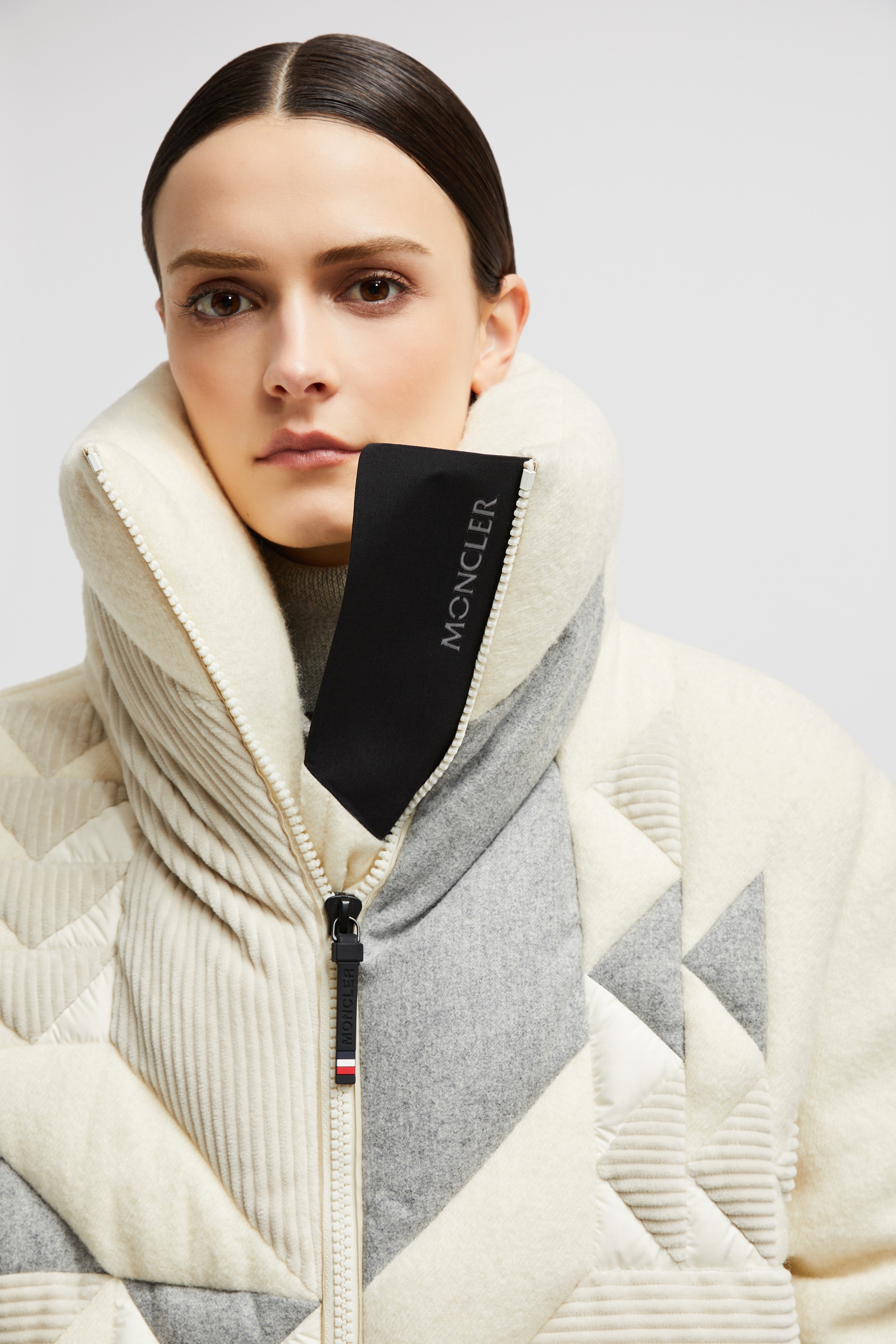 Leutasch Patchwork-Quilted Wool Short Down Jacket - 4