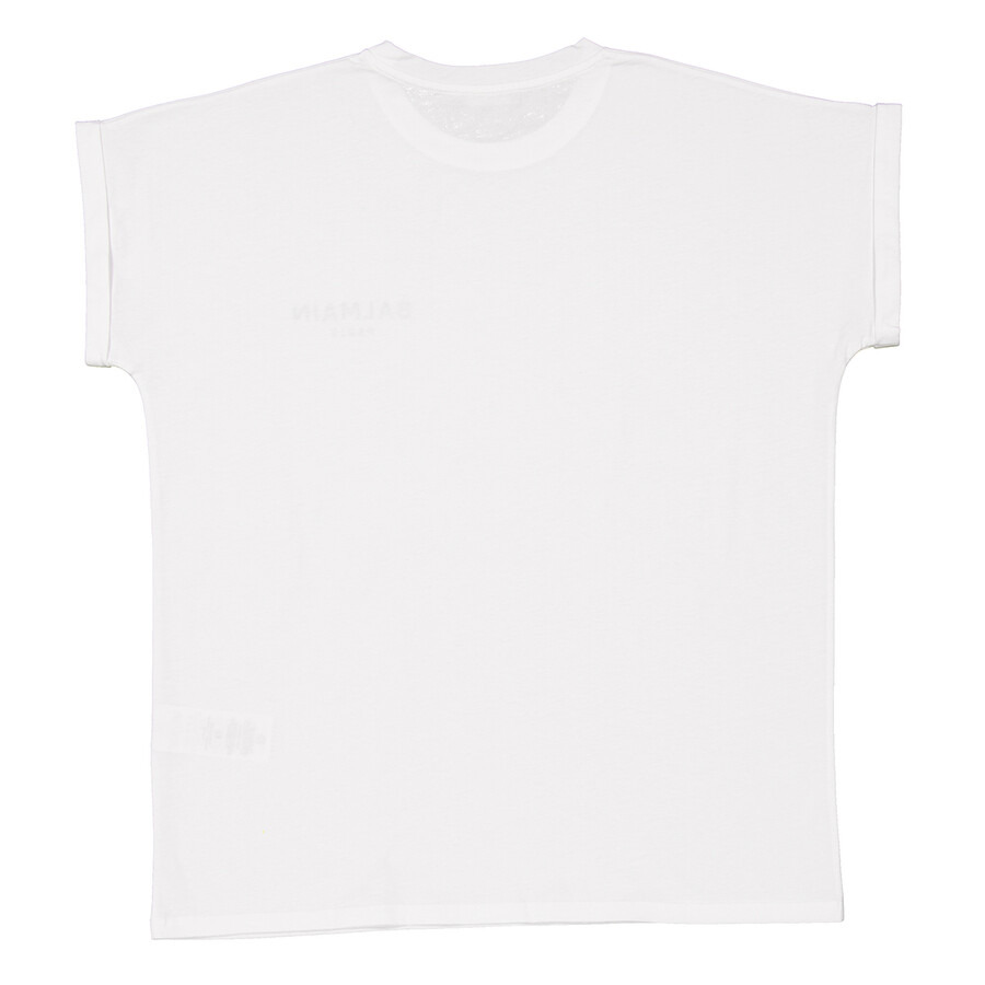 Balmain Flocked Balmain Paris Logo T-Shirt - 6