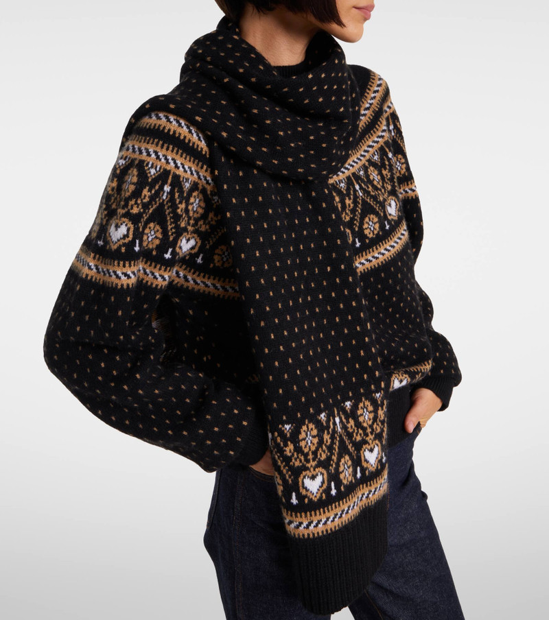KHAITE Lucerne Fair Isle cashmere scarf outlook